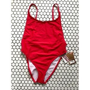 Red One Piece- open back